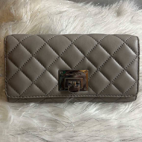 Michael Kors Grey Quilted Astrid Wallet